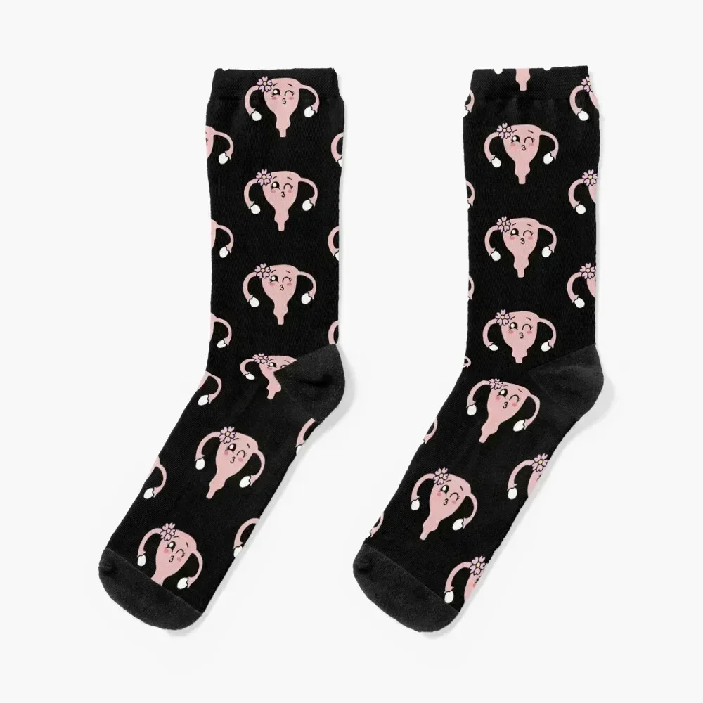 

Cuterus with flower Socks compression designer retro Sports Men's Socks Women's