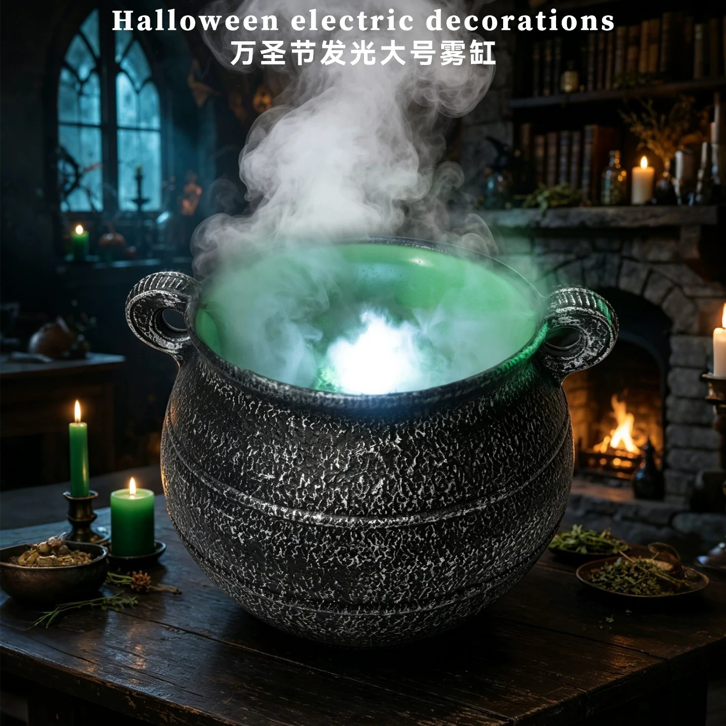 Ghost Valley Halloween Plug-in Large Retro Spray Tank Haunted House Bar Secret Room Atmosphere Tabletop Ornament Decorative