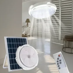 NEW 60W-500W LED Solar Ceiling Light Outdoor Waterproof Solar Lamp with Remote Control 5M Lines Zero Power for Corridor Garden
