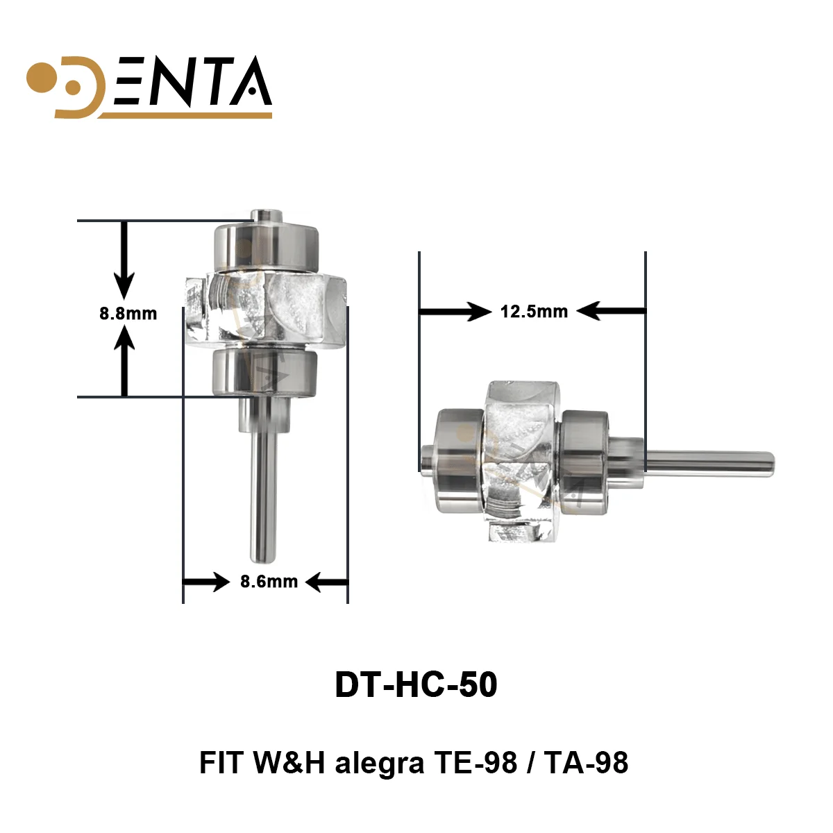 Cartouche de Turbine dentaire à grande vitesse W4, adaptée à W & H Alegra TE-98 TA-98, bouton poussoir, roulement en céramique, Rotor dentaire