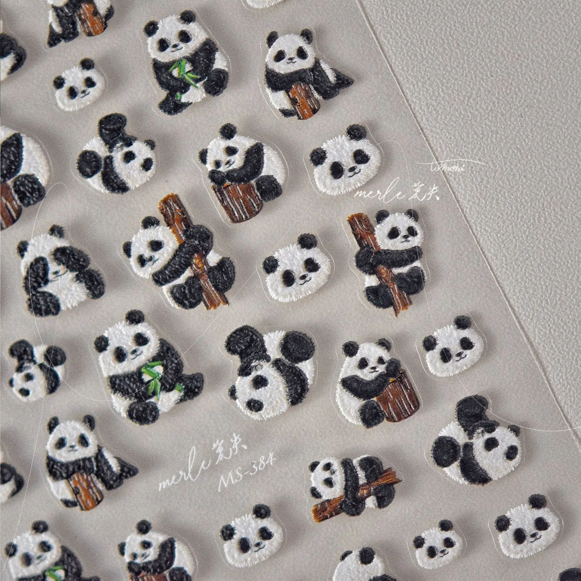 Cute Panda di alta qualità Nail Art Sticker Design decorazione decalcomanie Manicure fai da te MS-384