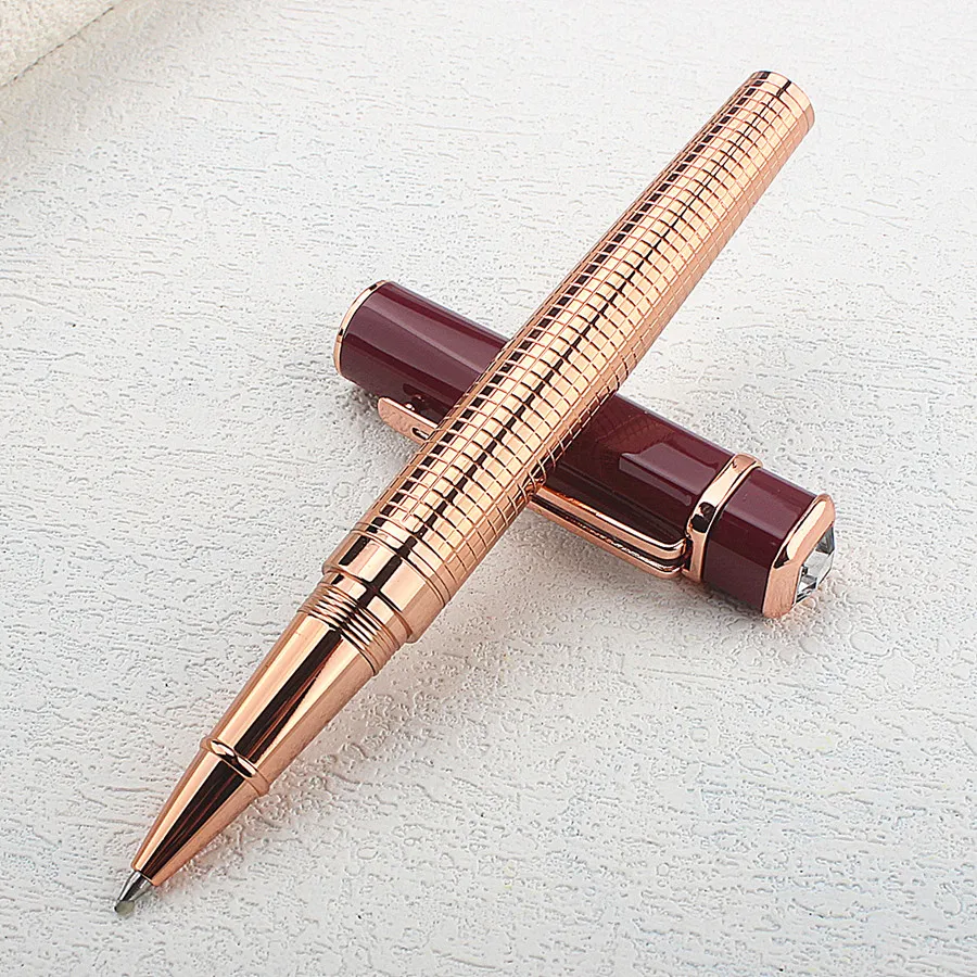 Stylo rmatérielle en métal pour l\'écriture, stylos à bille de luxe, fournitures scolaires de bureau, stylo diamant, marque de haute qualité,