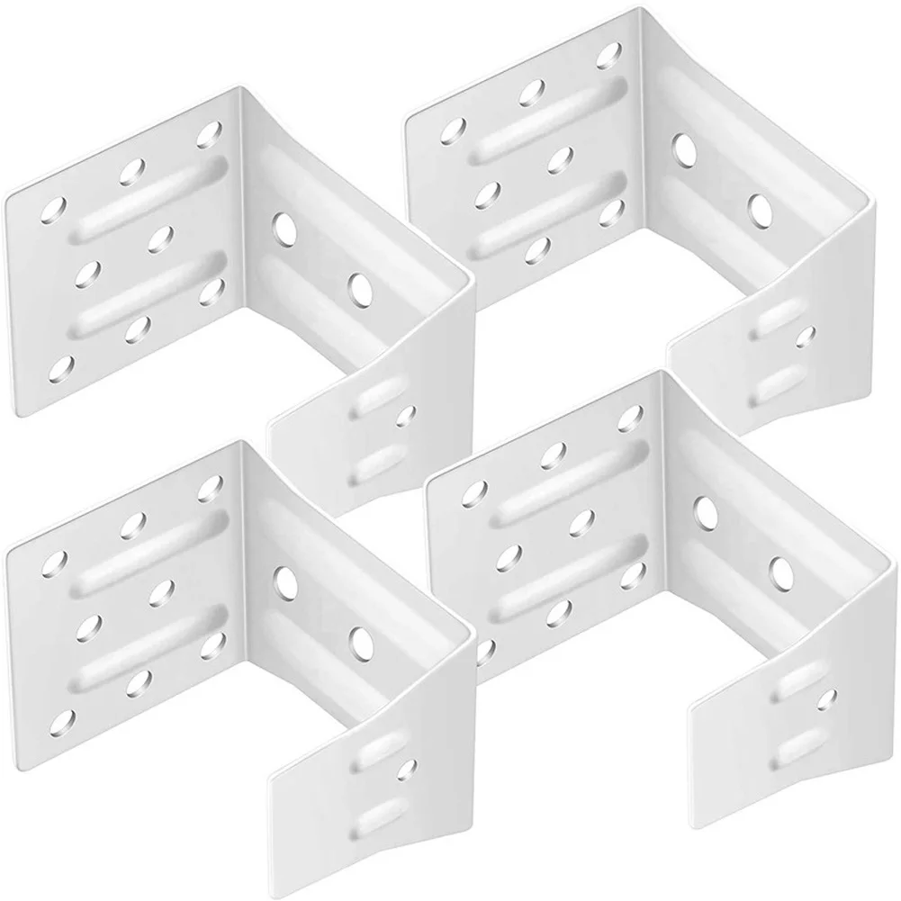 4pcs Curtain Installation Code Accessories Blinds Headrail Bracket White Head Track End Cover Holder Mounting Bracket