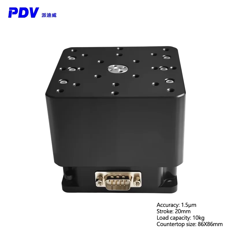 

Высокоточная электрическая подъемная платформа SN20 имеет точность до 1,5 мкм и грузоподъемность в центре до 10 килограммов.