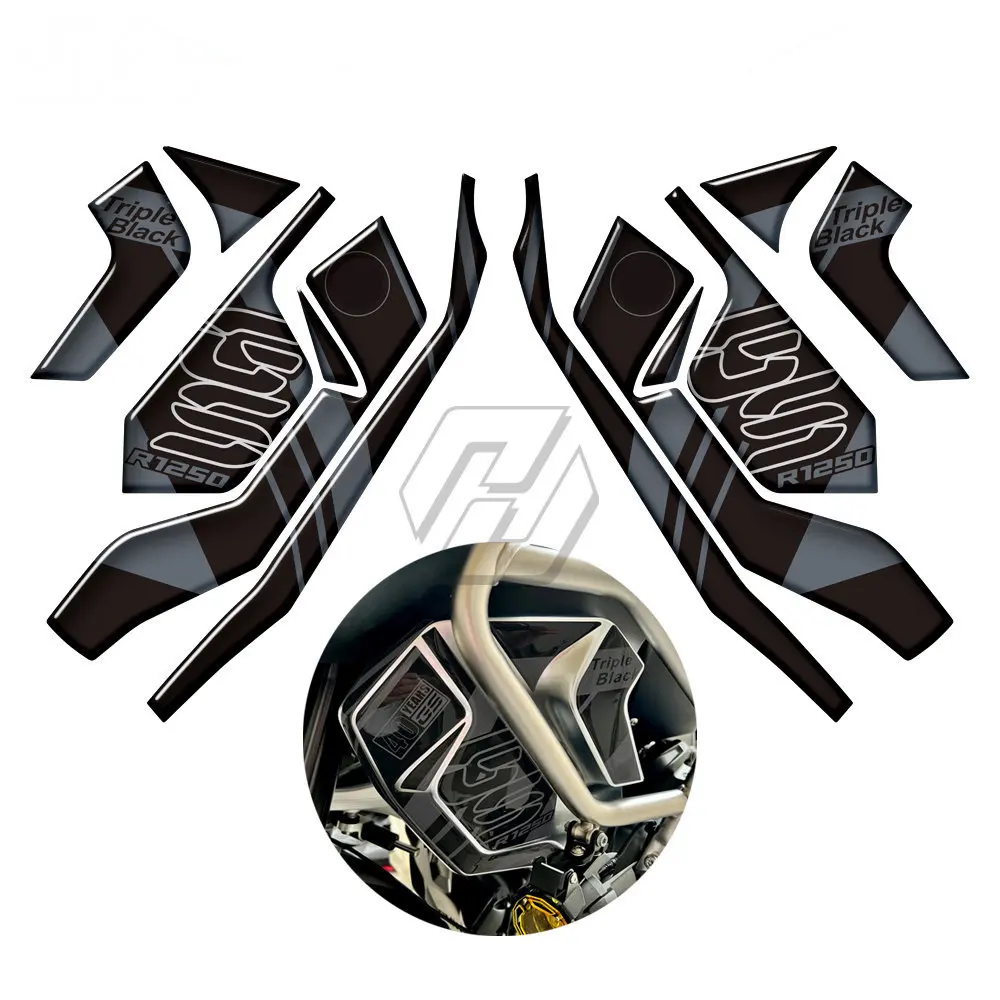 

3D Resin Motorcycle Radiator Guard Sticker for BMW R1250GS Adventure 2019-2023 40 Years GS Triple Black