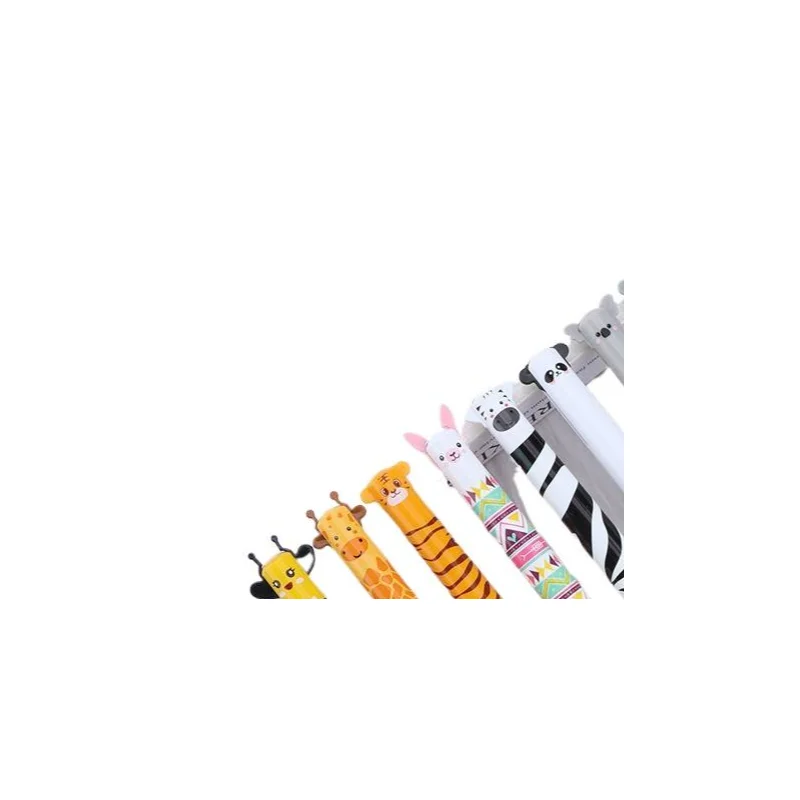 

2Pcs Multifunctional Erasable Neutral Pens Animal Design Quick-drying Gel Pen Double Ink Color Pens Writing Tool School Supplies