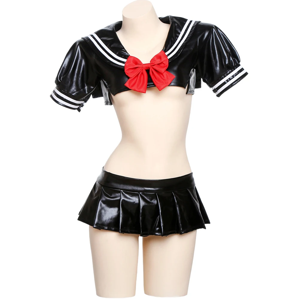 AniLV Anime School Student Sailor Uniform Sexy Lingerie Mink Skirt Women Temptation Pajamas Erotic Outfit Cosplay Costumes
