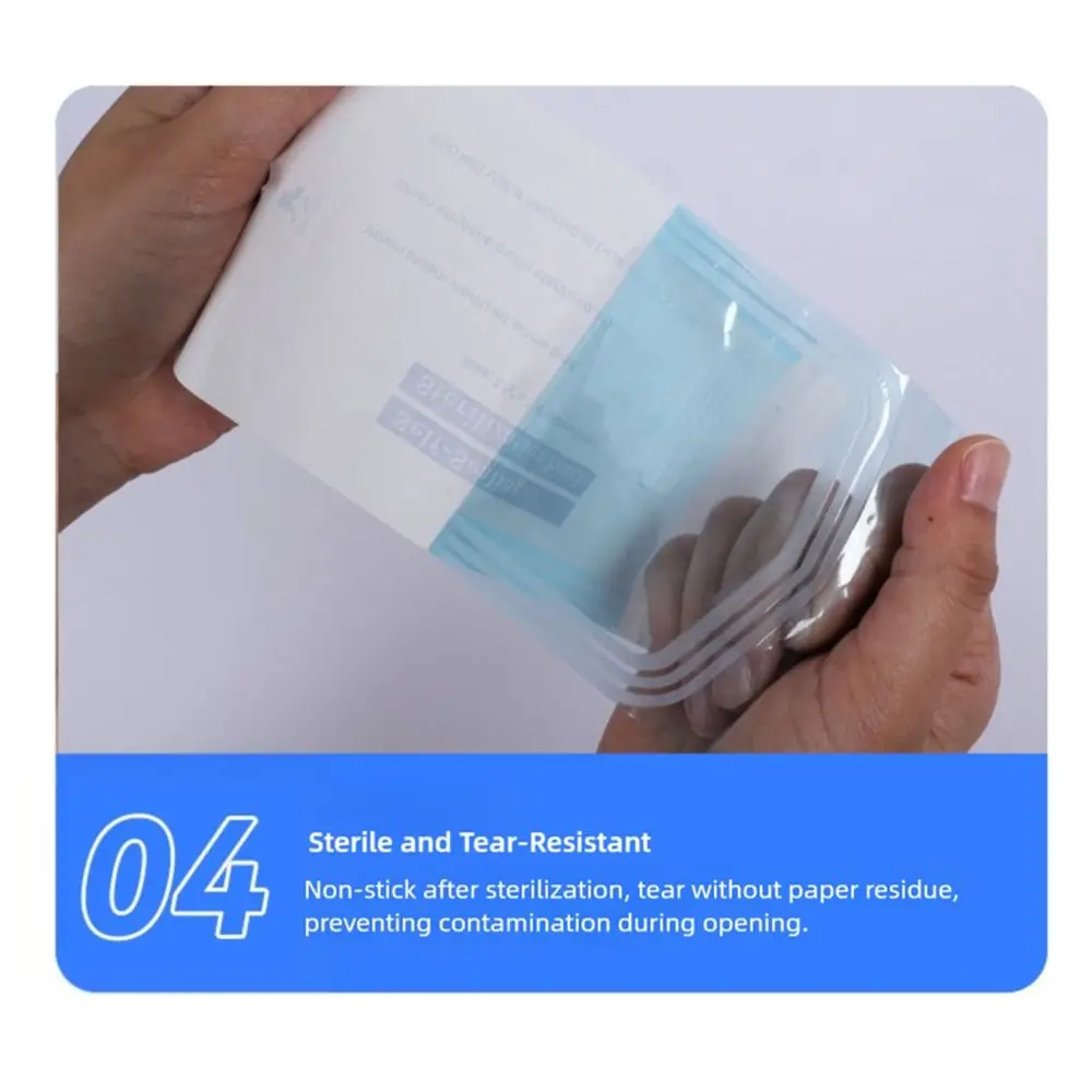 200pcs Disposable Self-sealing Bag Puncture Resistant Multi-size Disinfection Pouch Self-sealing Design Storage Bag Oral Cavity