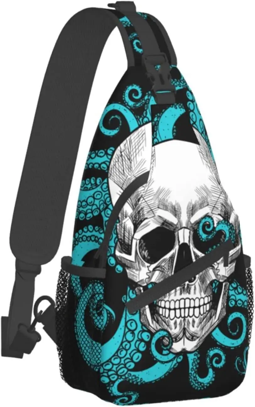 Mochila cruzada en el pecho para hombre y mujer, bolso de viaje informal para senderismo y playa