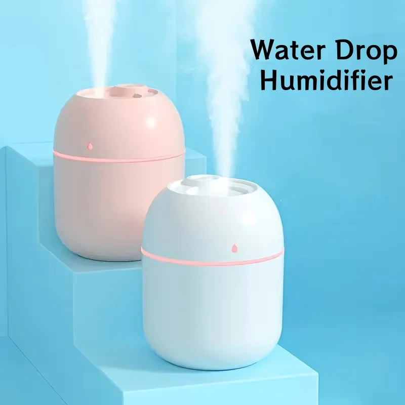 220ML Mini Aroma Oil Diffuser USB Water Drop Mute Air Humidifier with LED Lamp Desktop Indoor Home Car Portable Air Atomizer