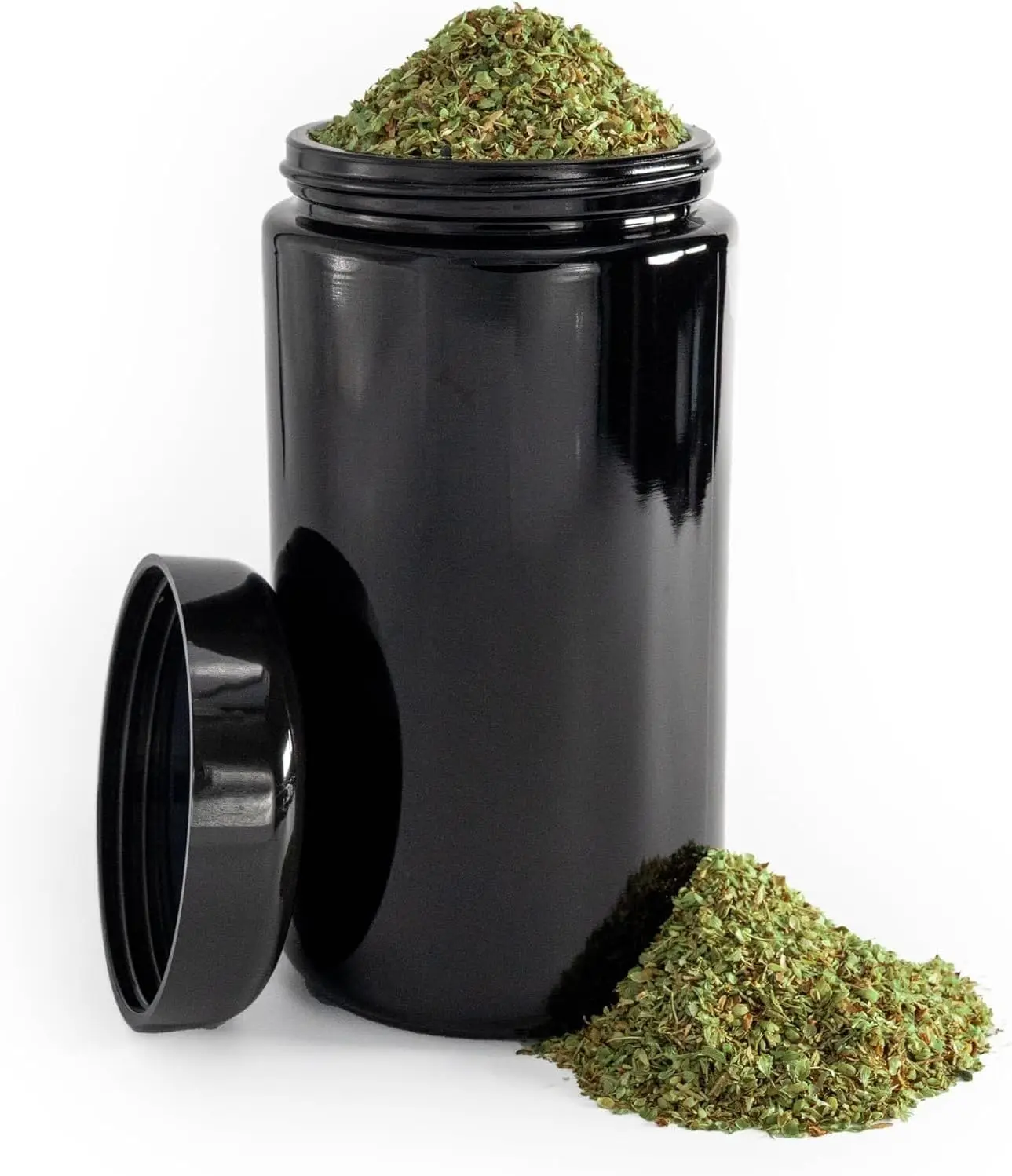 برطمانات زجاجية محكمة الغلق للأشعة فوق البنفسجية سعة 500 مل للأعشاب والقهوة والشاي والتوابل - مقاومة للرائحة، تحجب الضوء، مناسبة للسفر