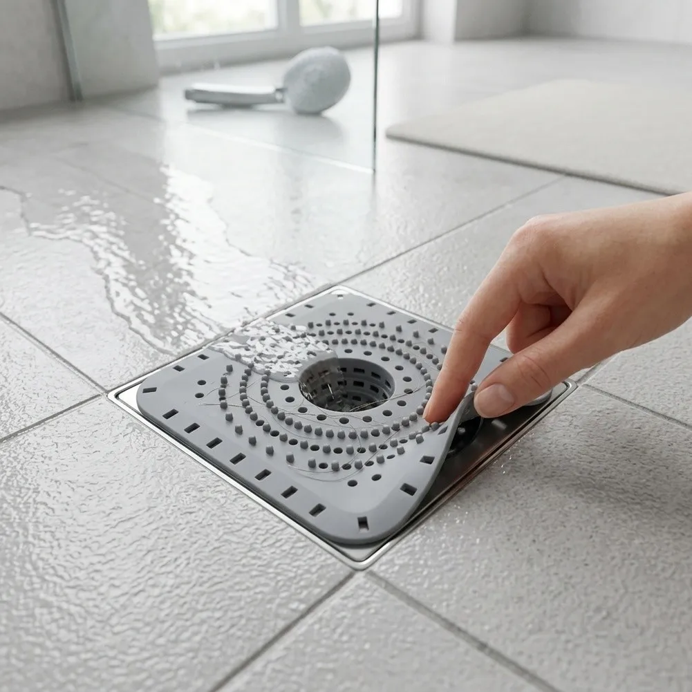 Upgrade Shower‑Floor Hair‑Trapping Drain Strainer, Fine‑Mesh Debris Catcher, Anti‑Clog Filter Accessory For Household
