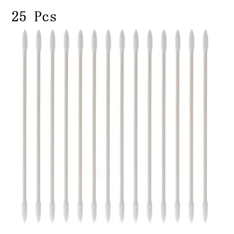 25 Packs Double for Head Swabs Cleaning Swabs for Earphone for Smart Phone