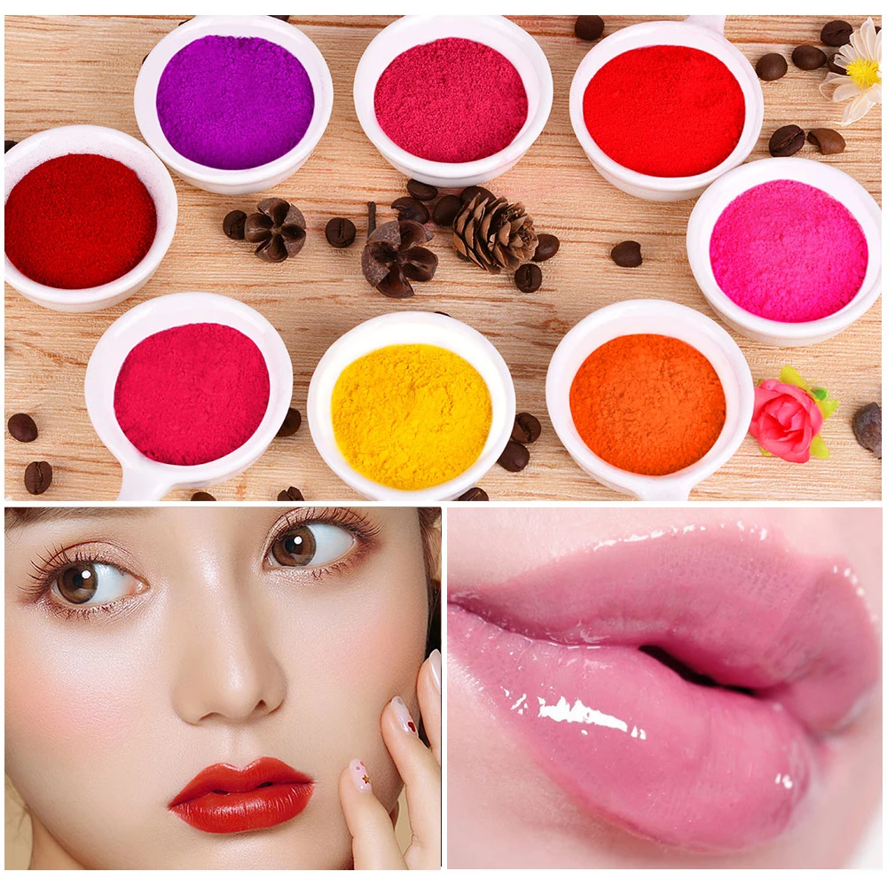Colorful DIY Lip Gloss Powder Material Lipstick Pigment Powder for DIY Lipgloss Powder Pigment Make Up Tools Makeup Comestics