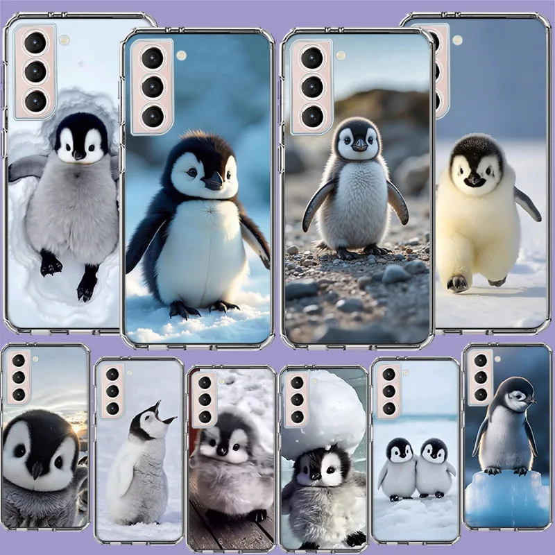 Penguin Baby Healing Phone Case for Samsung A16 A17 A26 A36 A56 A57 A55 A54 A37 A15 A25 A35 A14 A24 A34 Galaxy Note 20 10 A07 A0