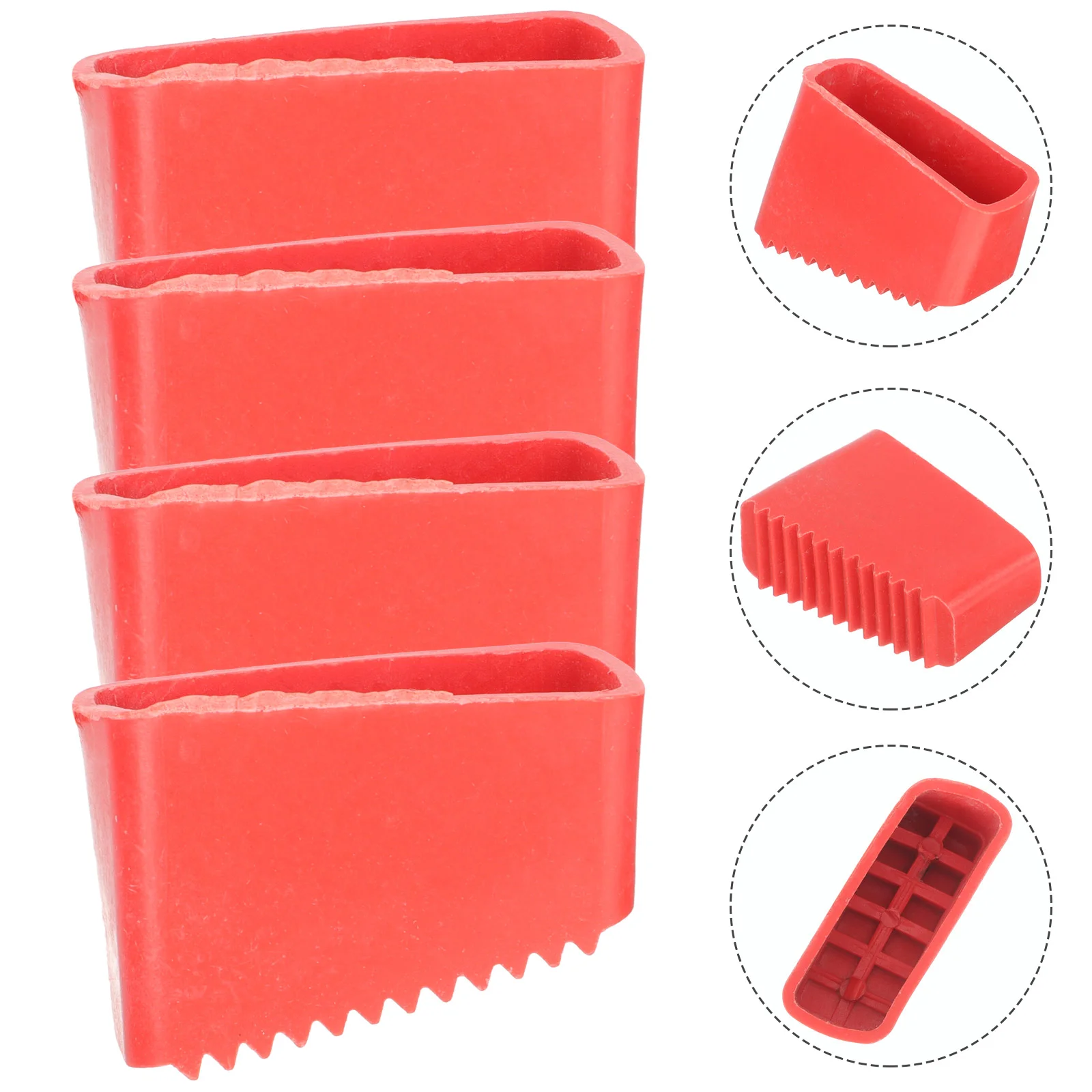 

4 Pcs Ladder Non-slip Feet Foot Cover Pad Telescoping Vintage Rubber for Replacement Covers