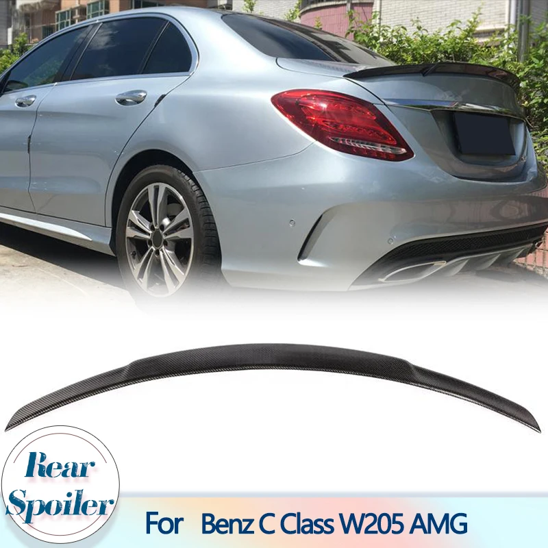 

Rear Trunk Carbon Fiber Spoiler Wings for Mercedes Benz C Class W205 C250 C63 AMG Sedan 4-Door 2014-2019 Rear Spoiler Wing Lip