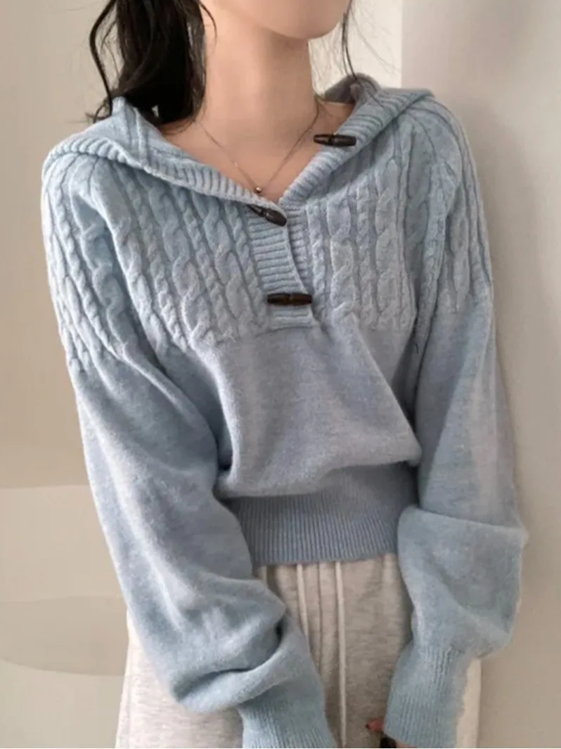 

Шикарная осенне-зимняя вязаная шапка, свитер, простой длинный свек, пуловер с геометрической текстурой, женский повседневный топ Faion