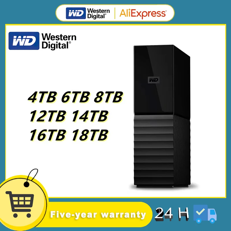 WD My Book Desktop HDD 4TB 6TB 8TB 12TB 14TB 16TB 18TB External HDD With USB 3.0/256-bit AES Hardware Encryption Western Digital