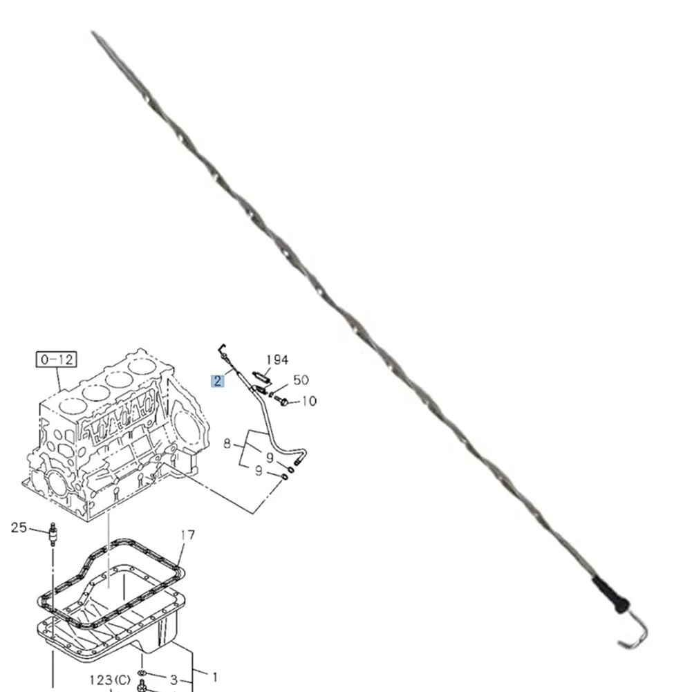 for nqr Oil Gauge Oil Dipstick Gauge ABS Material Construction Wear Resistant Design Non Deformation Structure Black