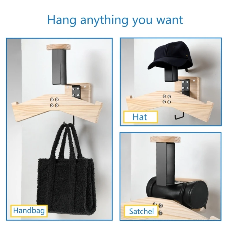 

Upgraded Wall Mounted Metal Stand Hat Hook Coat Rack Helmet Hold Gear Rack, for Police Cycling Motorbike Football Skiing