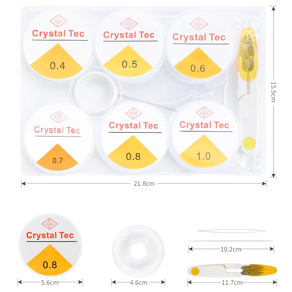 1 صندوق 0.4/0.5/0.6/0.7/0.8/1.0 مللي متر مطاطا كريستال الديكور الموضوع الحبل عدة لصنع المجوهرات قلادة سوار DIY بها بنفسك اكسسوارات