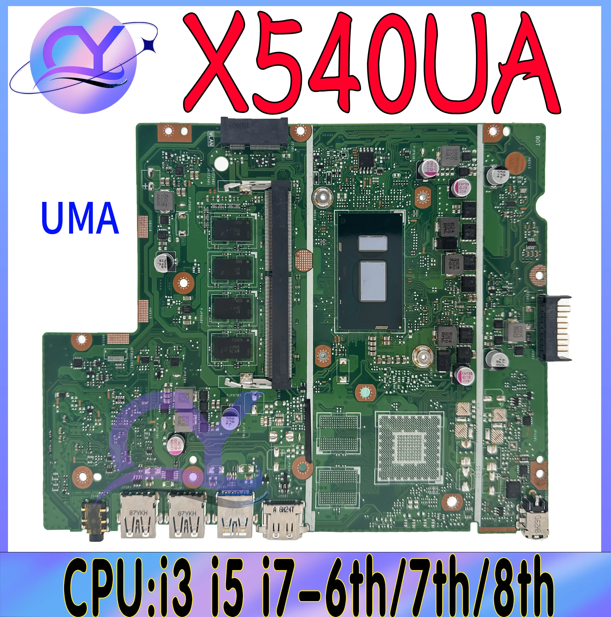 X540UA Mainbaord For ASUS X540UB X540UBR X540UV X540U A540U F540U X543U X500U K540U X540UAR P540U R540U Laptop Motherboard