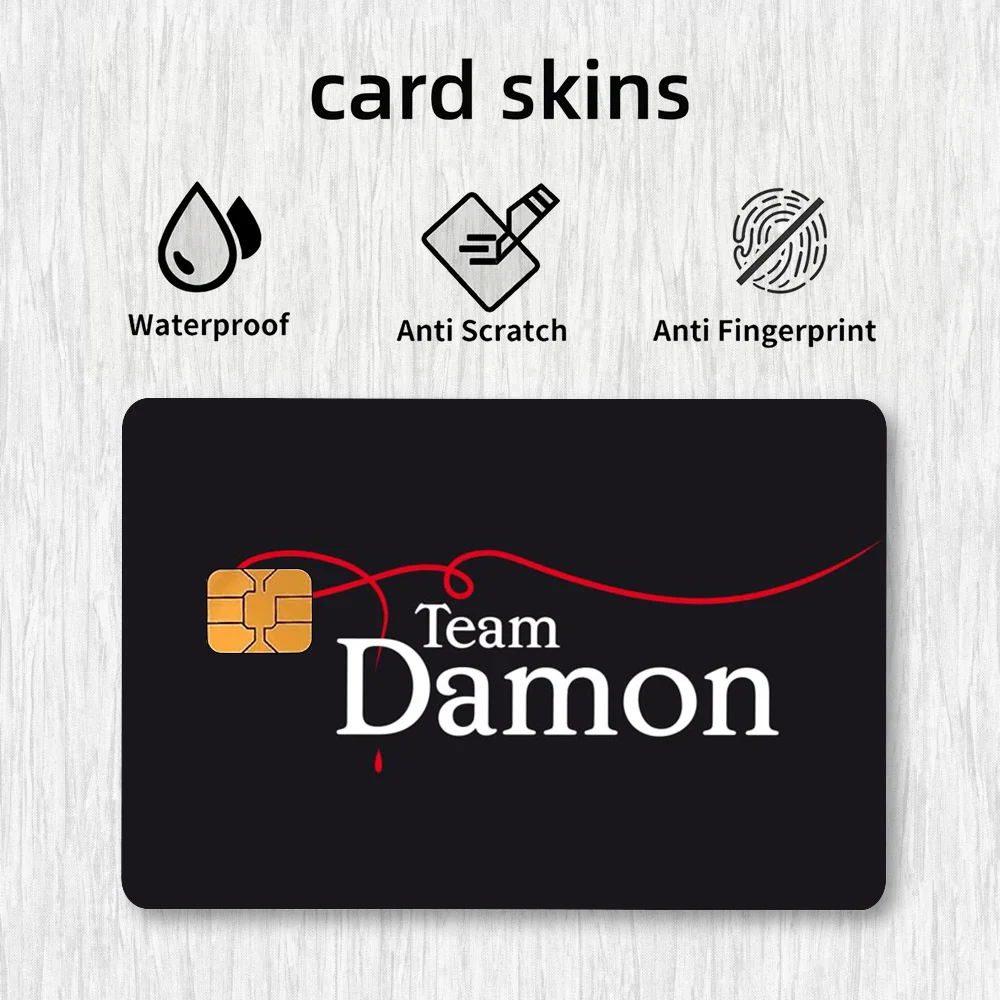 The Vampire Diaries Card Stickers Credit Card DIY Card Protector Stickers Waterproof Film Skin Cover