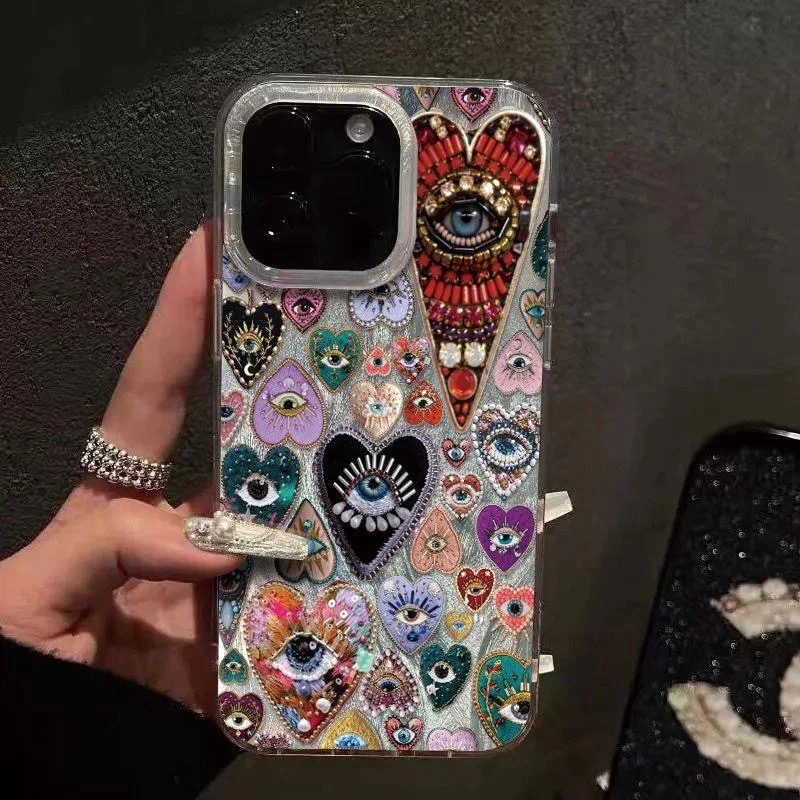 Personalized Love Color Eyes Phone Case For IPhone 16 Pro Max 16E 15 Plus 14 13 12 11 XS XR 7 8 Case For IPhone 16 Case Funda