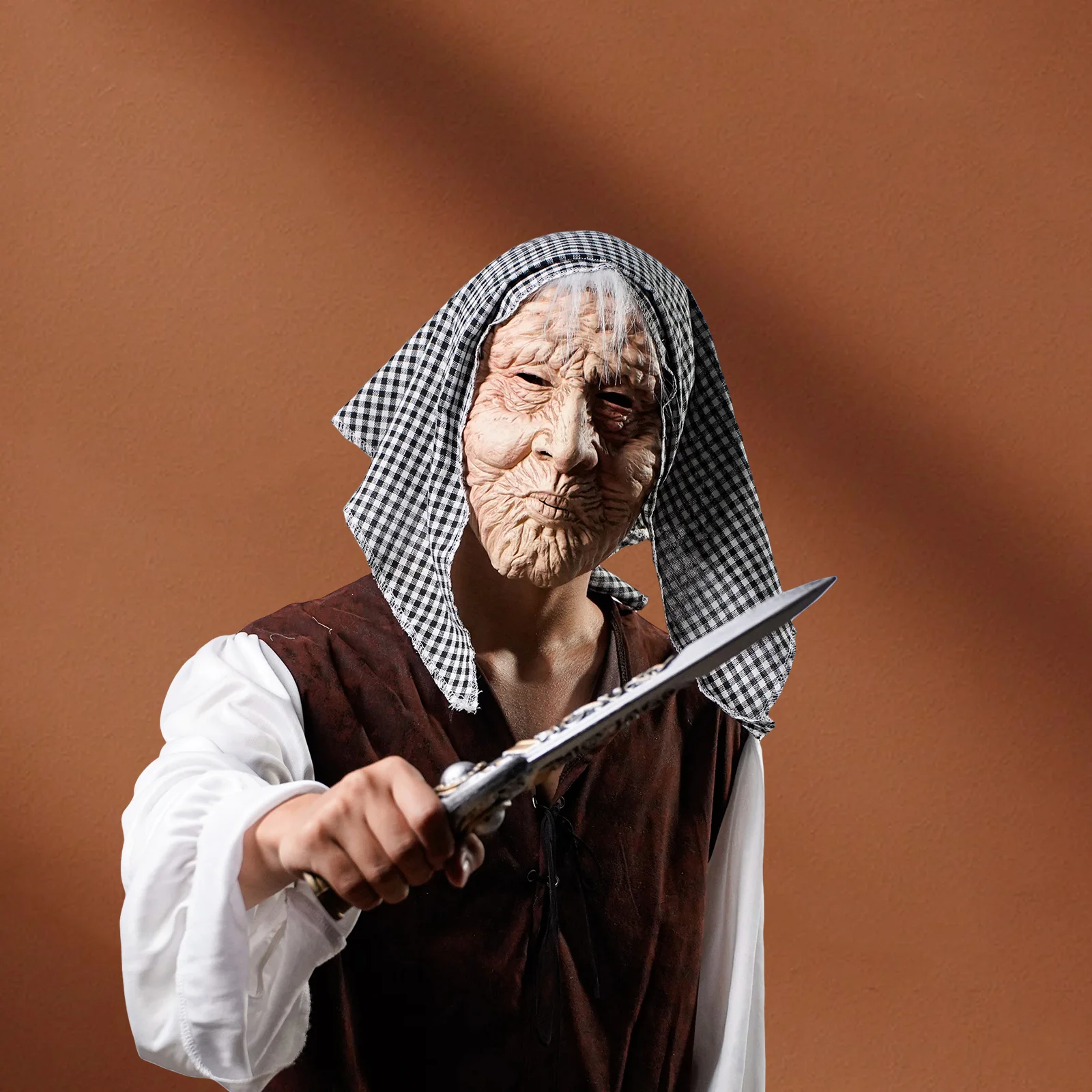 1PC Oma-Maske – Latex-Material – geeignet für Cosplay, Halloween-Kostüme, Bühnenaufführungs-Requisiten, Urlaubsparty-Trick or Tre