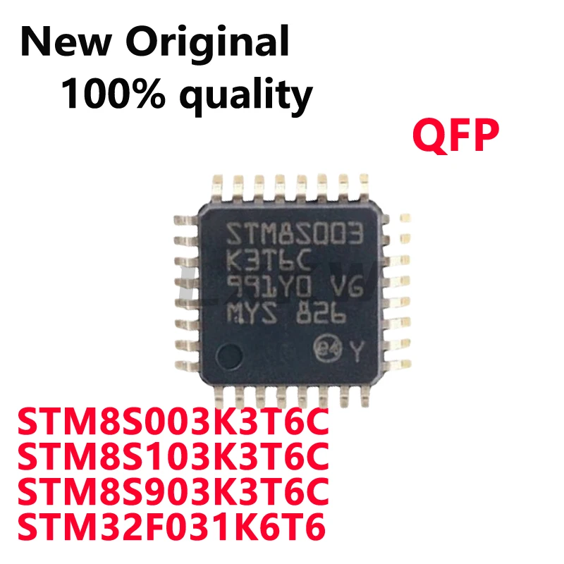 (5piece) New Original STM8S003K3T6C STM8S103K3T6C STM8S903K3T6C STM32F031K6T6 QFP microcontroller In Stock