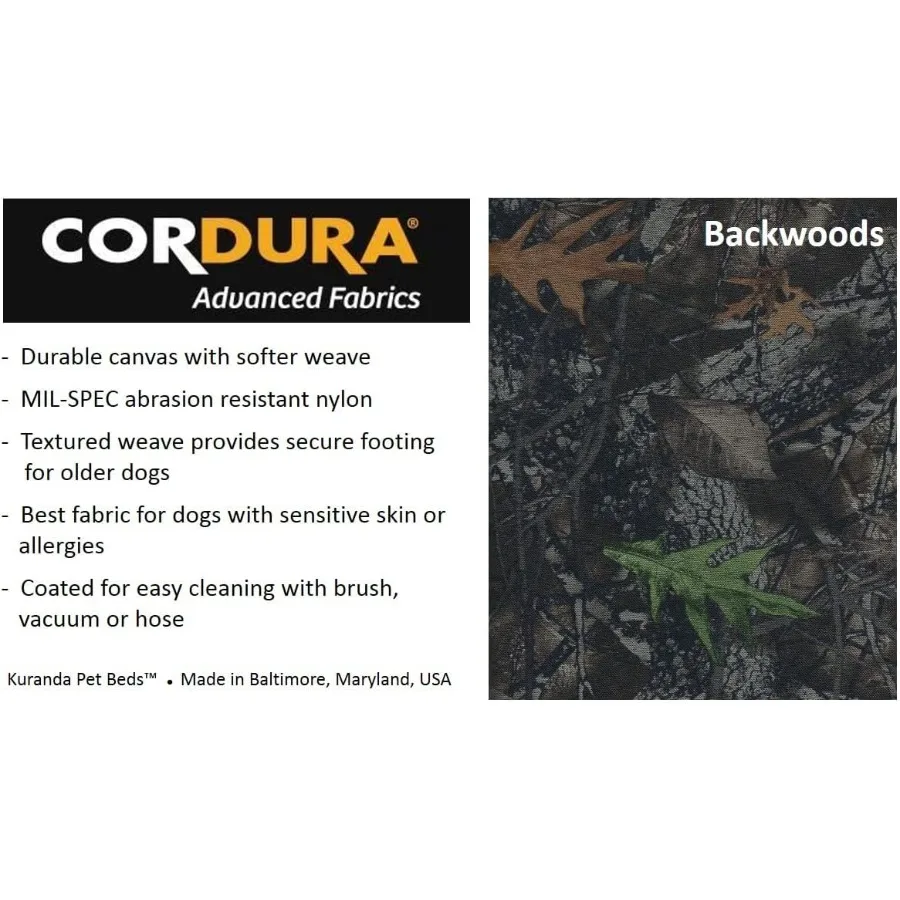 وسادة سرير للكلاب من القماش لتقويم العظام للكلاب ذات السلالات الكبيرة مع نسيج كوردورا متين وحشو مبطن مثالي للاستخدام الخارجي مقاس XLarge #3