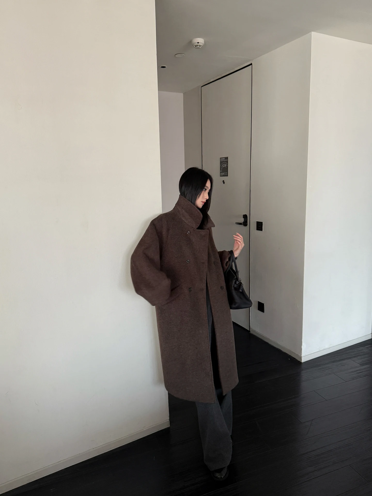 

Шерстяное пальто SMBL RAIN в корейском стиле, свободного кроя, женское, зимнее, двубортное, больших размеров, модное, теплое, длинное пальто-свитер