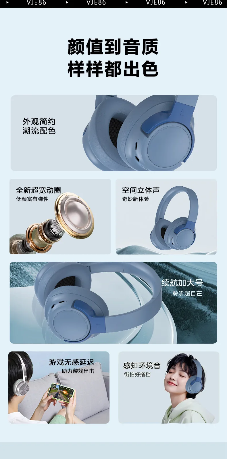 2025 سماعات جديدة ANC نشط للحد من الضوضاء HIFI جودة صوت عالية سماعة لاسلكية تعمل بالبلوتوث سماعات أذن