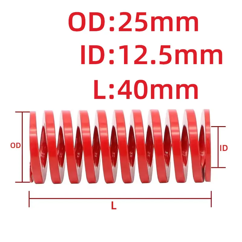 2PCS Red Die Spring For Car Rear Trunk Tailgate Strut Support Lift Bars Tools Shock Absorber Hydraulic Tools OD 25mm