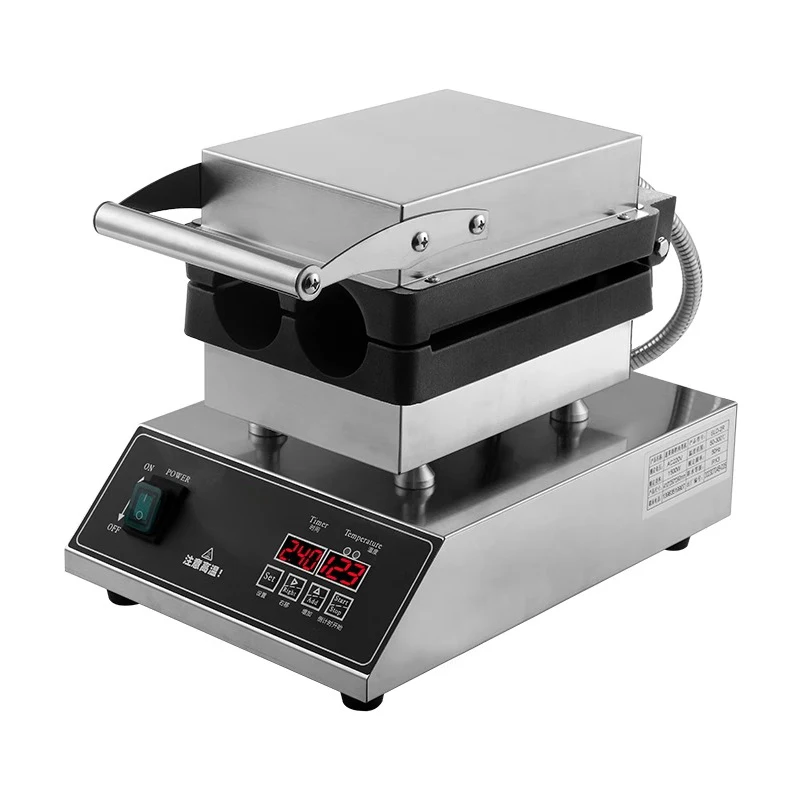 Machine à gaufres jetables numériques avec minuterie, rouleau de viande rond, mini burrito, équipement de collations chaudes