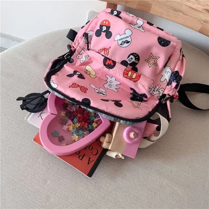 Disney School Bag Mickey Children Backpacks Kindergarten Minnie Schoolbag Kawaii Backpack Baby Girls Boys Mini Backpacks