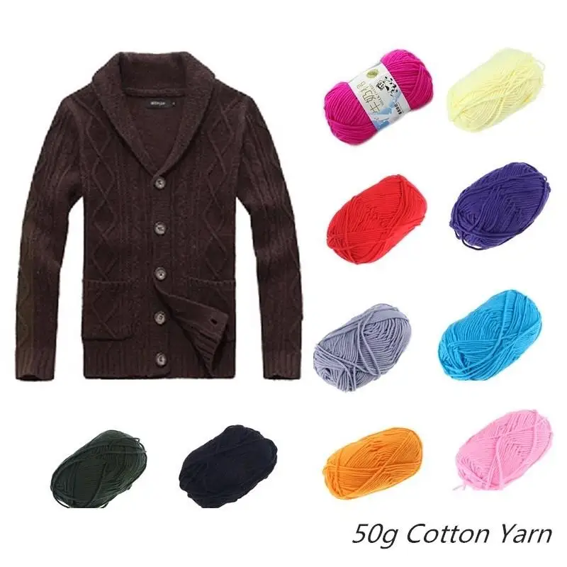 

50 G Milk Cotton Yarn Crochet for Crocheting Knit Thread Cream Bulky Thick Knitting Chunky Hand