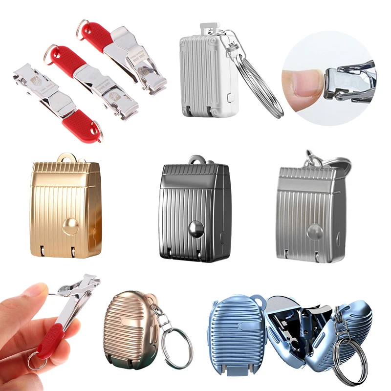 1/3/5pcs Foldable Mini Nail Clipper  Luggage shape Travel Portable Nail Clipper Toenail Fingernail Manicure Trimmer