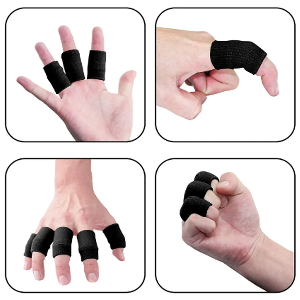 10Pcs Komfortable Finger Klammer Schiene Hülse Daumen Unterstützung Protector Elastische Atmungsaktive Stabilisatoren für Golf