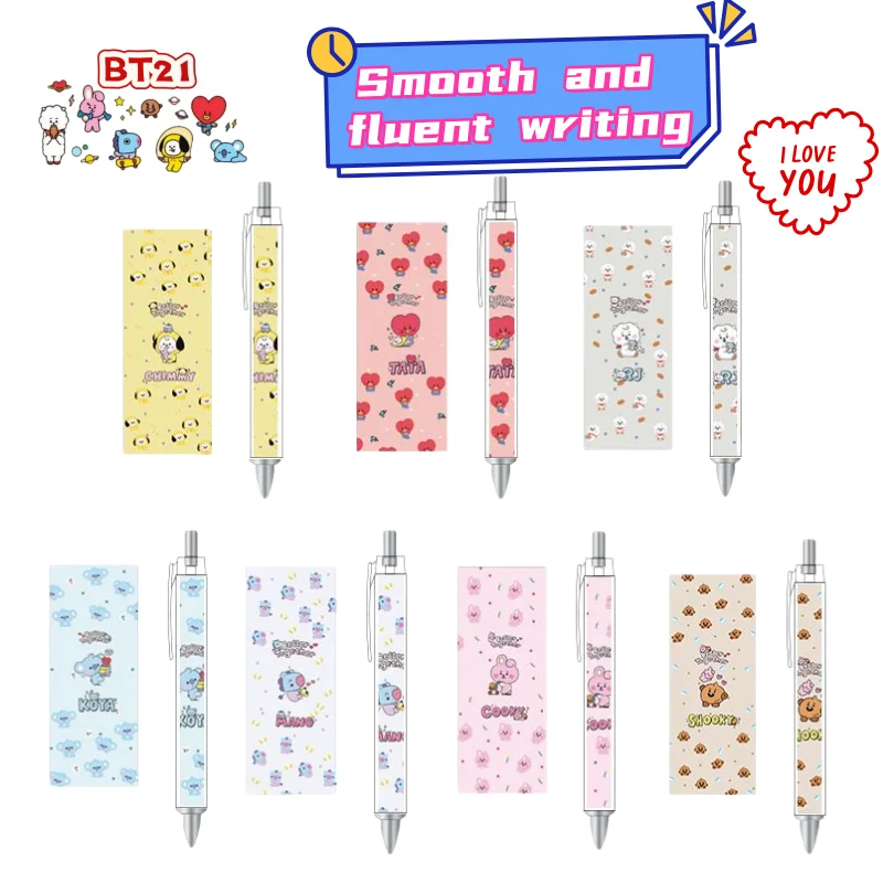 

New BT21 koya shooky mang tata ballpoint pen high color value creative personality writing smooth and smooth student stationery