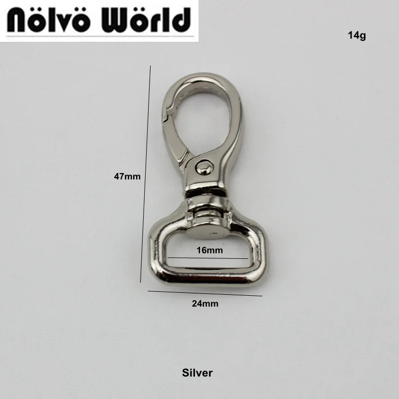 

30pcs High quality 16mm 3 colors trigger snap hook clasp metal clip swivel dog leash hardware diy
