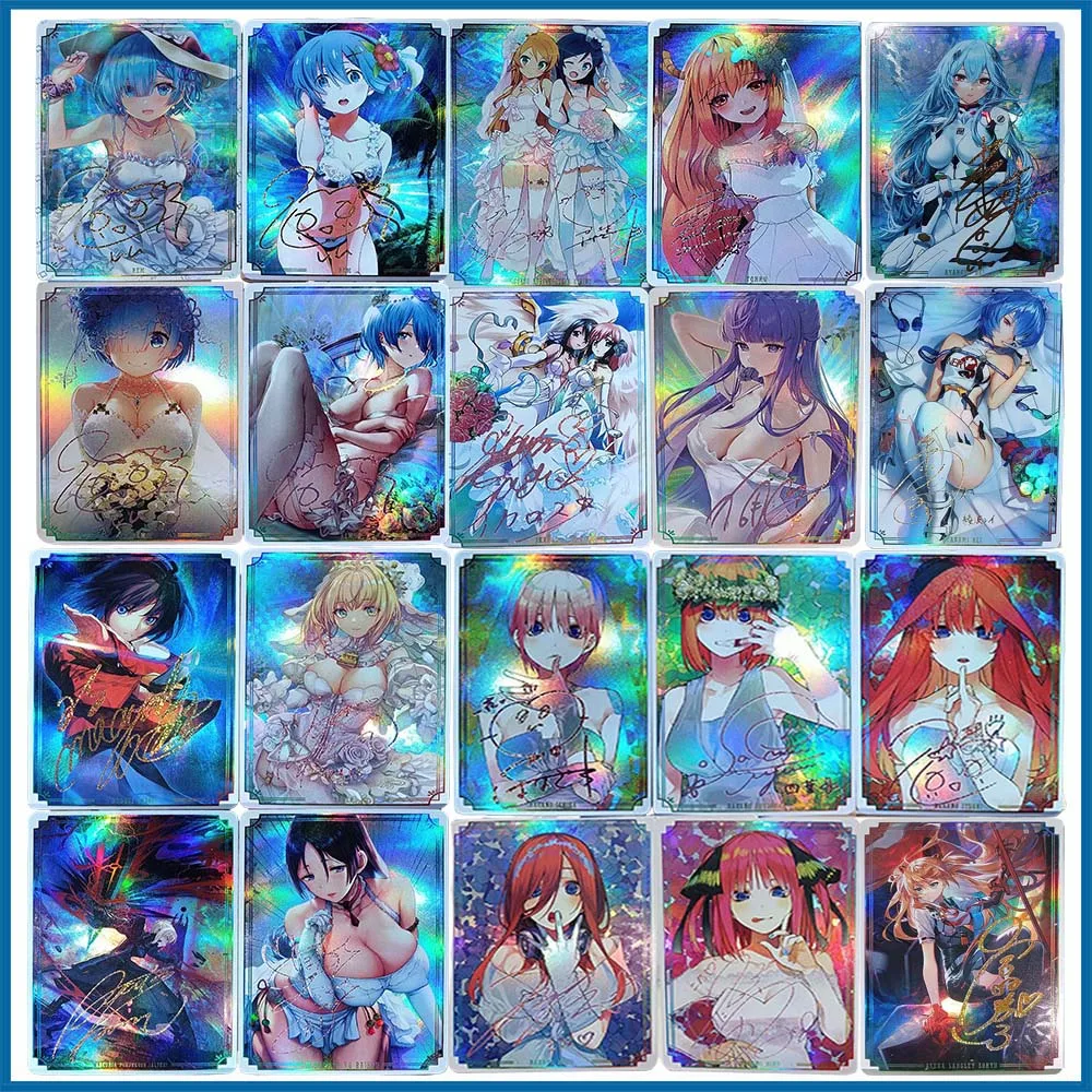 Anime Goddess Story DIY ACG Nakano Miku Rem Ayanami Rei Raiden Mei Sexy Boy Games Toys Collectible Cards Christmas Birthday Gift