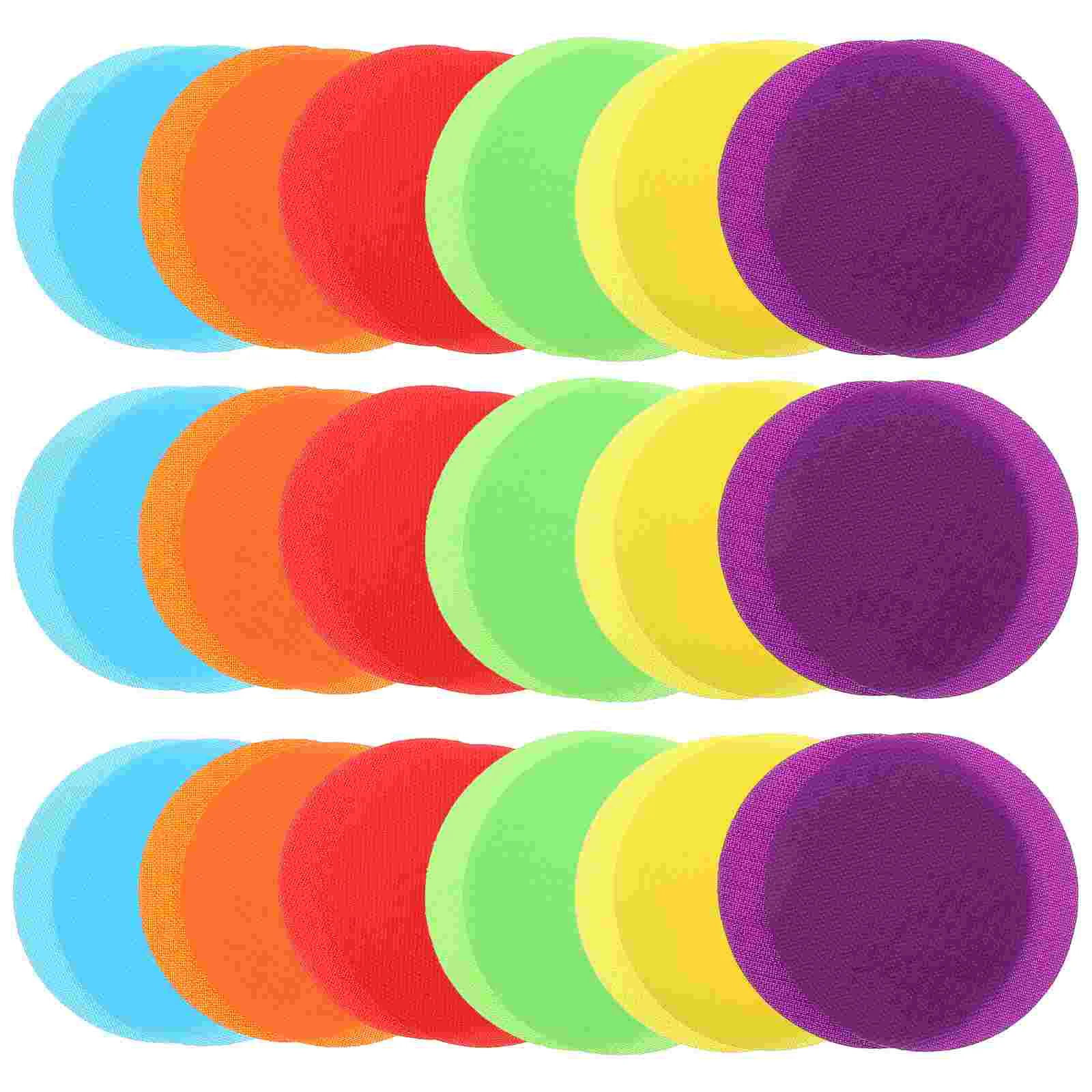 

30 Pcs Round Carpet Marker Sticker for Family Sports Circular Game Teaching
