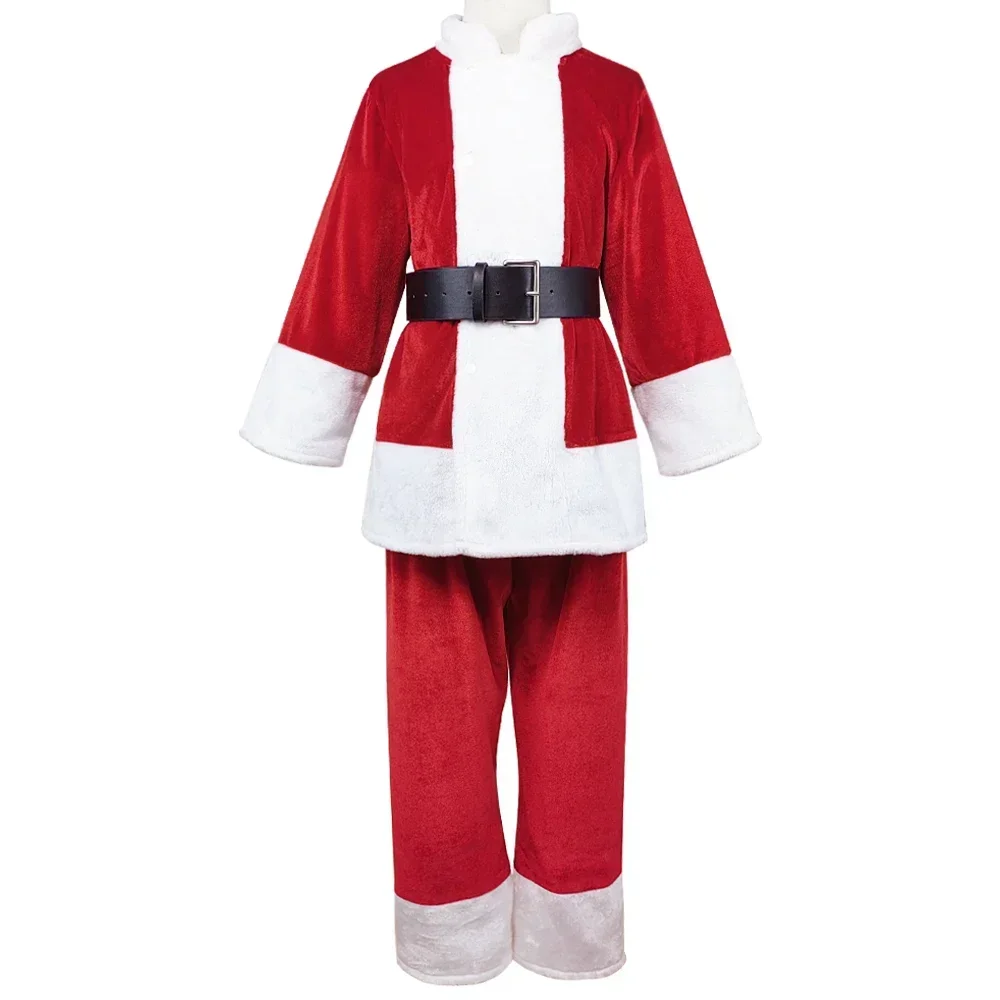 

New Children's Santa Claus dressing a red jacket with pants and hats 3-10 years old children Christmas clothing