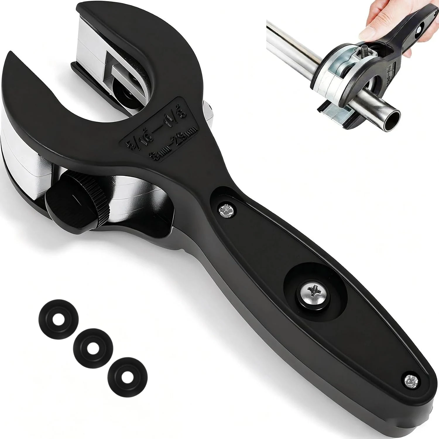 2 in 1 Tube Compact Ratcheting Pipe Cutter Tool 6-23mm (1/4