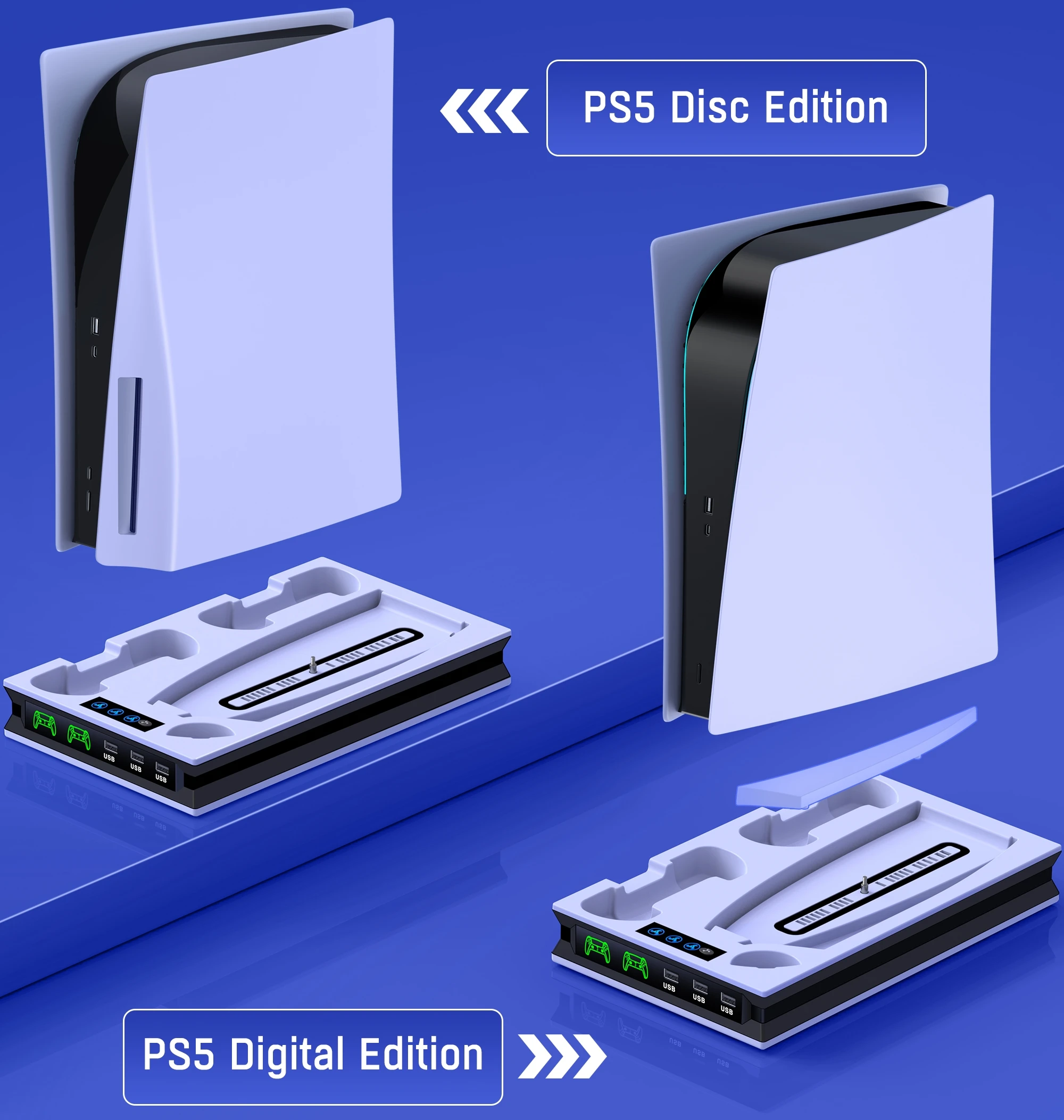 Thumbnail 4 - #6 Trending PS5 Vertical Stand With Fan Right Now