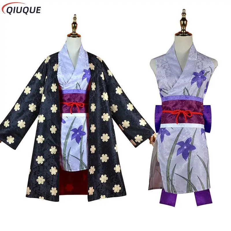 Anime Miss Allsunday Nico Robin Cosplay Costume Women Kimono Outfits Halloween Carnival Suit