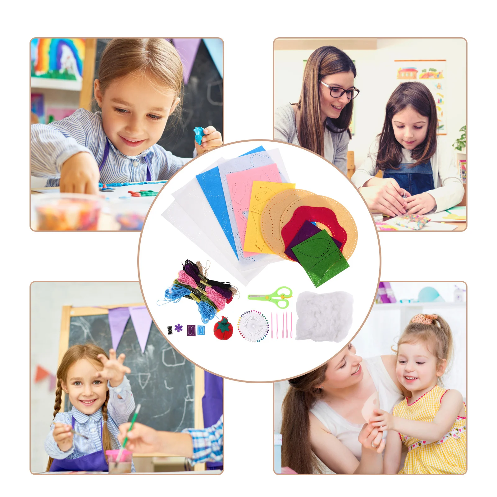 

1Set Unicorn Felt Sewing Kit DIY Animal Crafts Supplies Home Decor Birthday Gift Sewing Crafts Animal Knitting Kit