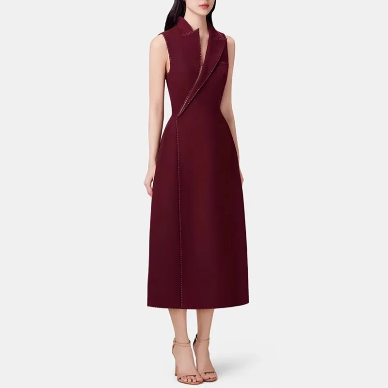 

Novelty design women Asymmetrical dress elegant sleeveless OL dresses